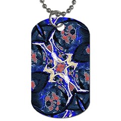 Decorative Retro Floral Print Dog Tag (one Sided) by dflcprints