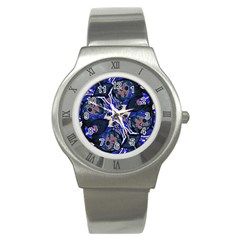 Decorative Retro Floral Print Stainless Steel Watch (slim) by dflcprints