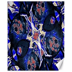 Decorative Retro Floral Print Canvas 16  X 20  (unframed) by dflcprints