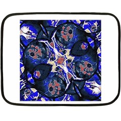 Decorative Retro Floral Print Mini Fleece Blanket (two Sided) by dflcprints