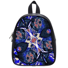 Decorative Retro Floral Print School Bag (small) by dflcprints