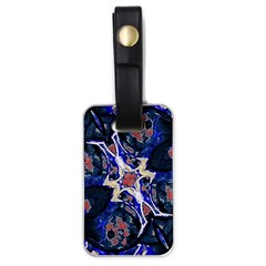 Decorative Retro Floral Print Luggage Tag (one Side) by dflcprints