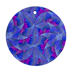 Abstract Deco Digital Art Pattern Round Ornament by dflcprints