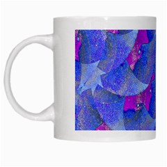 Abstract Deco Digital Art Pattern White Coffee Mug