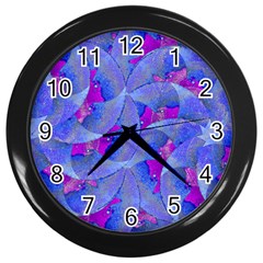 Abstract Deco Digital Art Pattern Wall Clock (black) by dflcprints