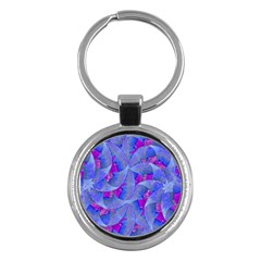 Abstract Deco Digital Art Pattern Key Chain (round) by dflcprints