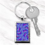 Abstract Deco Digital Art Pattern Key Chain (Rectangle) Front