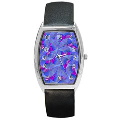 Abstract Deco Digital Art Pattern Tonneau Leather Watch by dflcprints