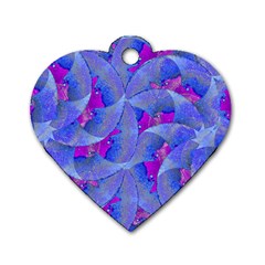 Abstract Deco Digital Art Pattern Dog Tag Heart (one Sided)  by dflcprints