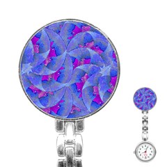 Abstract Deco Digital Art Pattern Stainless Steel Nurses Watch by dflcprints