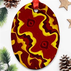 Tribal Summer Nightsdreams Pattern Oval Ornament by dflcprints