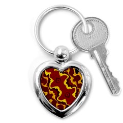 Tribal Summer Nightsdreams Pattern Key Chain (heart) by dflcprints