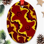 Tribal Summer Nightsdreams Pattern Oval Ornament (Two Sides) Front