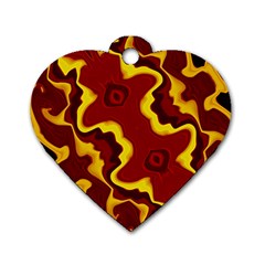 Tribal Summer Nightsdreams Pattern Dog Tag Heart (one Sided)  by dflcprints