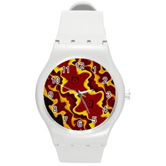 Tribal Summer Nightsdreams Pattern Plastic Sport Watch (medium) by dflcprints