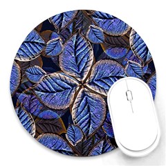 Fantasy Nature Pattern Print 8  Mouse Pad (round) by dflcprints