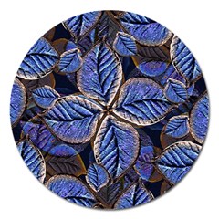 Fantasy Nature Pattern Print Magnet 5  (round) by dflcprints