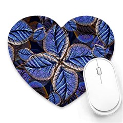 Fantasy Nature Pattern Print Mouse Pad (heart) by dflcprints