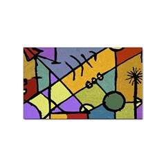 Multicolored Tribal Pattern Print Sticker (rectangle) by dflcprints