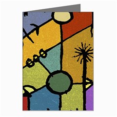 Multicolored Tribal Pattern Print Greeting Card (8 Pack) by dflcprints