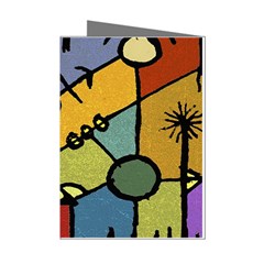 Multicolored Tribal Pattern Print Mini Greeting Card (8 Pack) by dflcprints