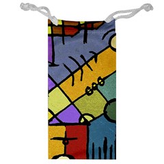 Multicolored Tribal Pattern Print Jewelry Bag by dflcprints