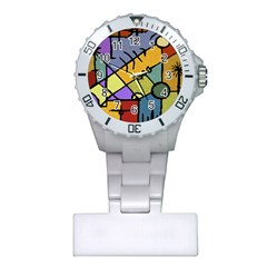 Multicolored Tribal Pattern Print Nurses Watch by dflcprints