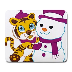 Winter Time Zoo Friends   004 Large Mouse Pad (rectangle) by Colorfulart23