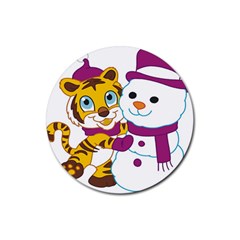 Winter Time Zoo Friends   004 Drink Coasters 4 Pack (round) by Colorfulart23