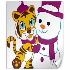 Winter Time Zoo Friends   004 Canvas 8  X 10  (unframed) by Colorfulart23