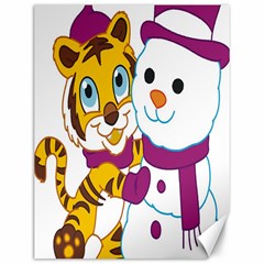 Winter Time Zoo Friends   004 Canvas 12  X 16  (unframed) by Colorfulart23