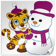 Winter Time Zoo Friends   004 Canvas 16  X 16  (unframed) by Colorfulart23