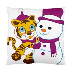 Winter Time Zoo Friends   004 Cushion Case (single Sided)  by Colorfulart23