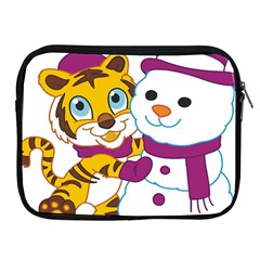 Winter Time Zoo Friends   004 Apple Ipad Zippered Sleeve by Colorfulart23