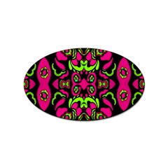 Psychedelic Retro Ornament Print Sticker (oval) by dflcprints