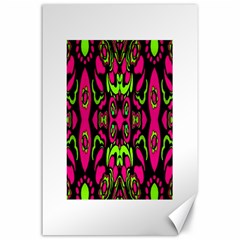 Psychedelic Retro Ornament Print Canvas 24  X 36  (unframed) by dflcprints