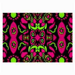 Psychedelic Retro Ornament Print Glasses Cloth (large) by dflcprints