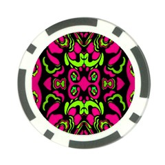 Psychedelic Retro Ornament Print Poker Chip by dflcprints