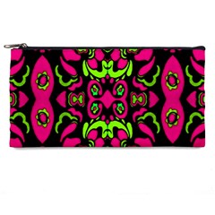 Psychedelic Retro Ornament Print Pencil Case by dflcprints