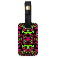 Psychedelic Retro Ornament Print Luggage Tag (one Side) by dflcprints