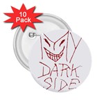 My Dark Side Typographic Design 2.25  Button (10 pack) Front