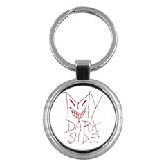 My Dark Side Typographic Design Key Chain (round) by dflcprints