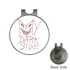 My Dark Side Typographic Design Hat Clip With Golf Ball Marker by dflcprints