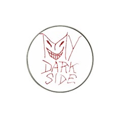 My Dark Side Typographic Design Golf Ball Marker (for Hat Clip) by dflcprints