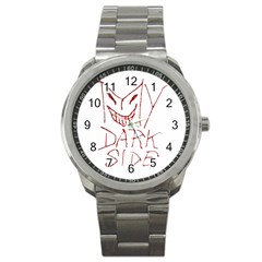 My Dark Side Typographic Design Sport Metal Watch by dflcprints