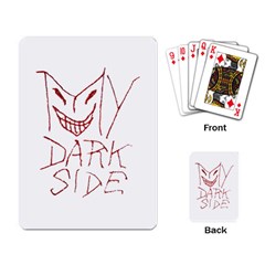 My Dark Side Typographic Design Playing Cards Single Design by dflcprints