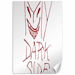 My Dark Side Typographic Design Canvas 12  X 18  (unframed) by dflcprints