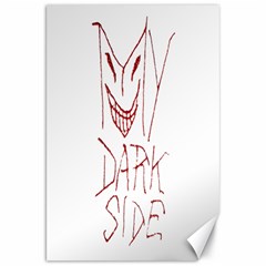 My Dark Side Typographic Design Canvas 20  X 30  (unframed) by dflcprints