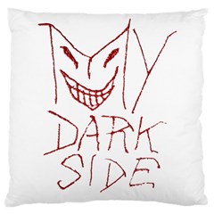 My Dark Side Typographic Design Large Cushion Case (single Sided)  by dflcprints