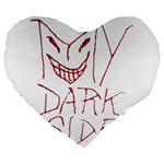 My Dark Side Typographic Design 19  Premium Heart Shape Cushion Front